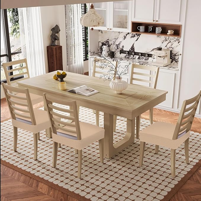 Smiry Waterproof Seat Covers for Dining Room Chairs, No Rear Covers | Stretch - Image 8