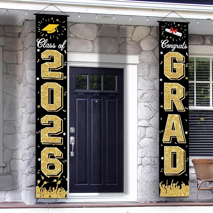 2026 Graduation Decorations, Graduation Banner Class of 2026, Hanging by AkeRock