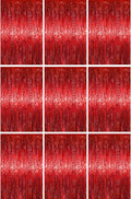 Voircoloria Red Foil Fringe Backdrop Curtains, Birthday Party Decorations by Voircoloria