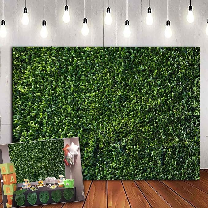 Nature Spring 3D Green Leaves Theme Photo Background Wedding Birthday Party by HQM