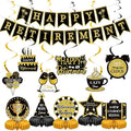 Retirement Party Decorations Black and Gold Happy Retirement Banner by Sealmic