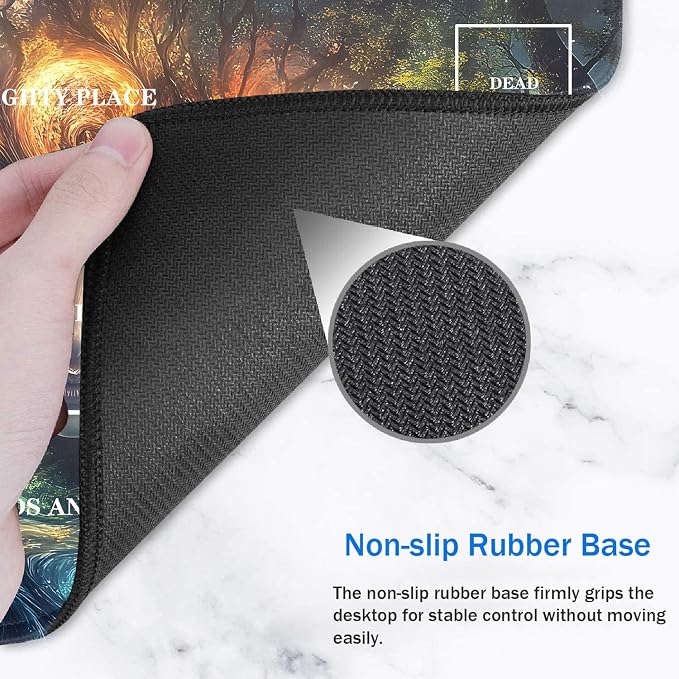 for TCG Playmat with Zones, Non-Slip Rubber Bottom Trading Card Game Mat with - Image 4