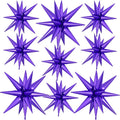9Pcs Dark Purple Star Balloons, Large Explosion Star Foil Balloons, Metallic by Dagelar