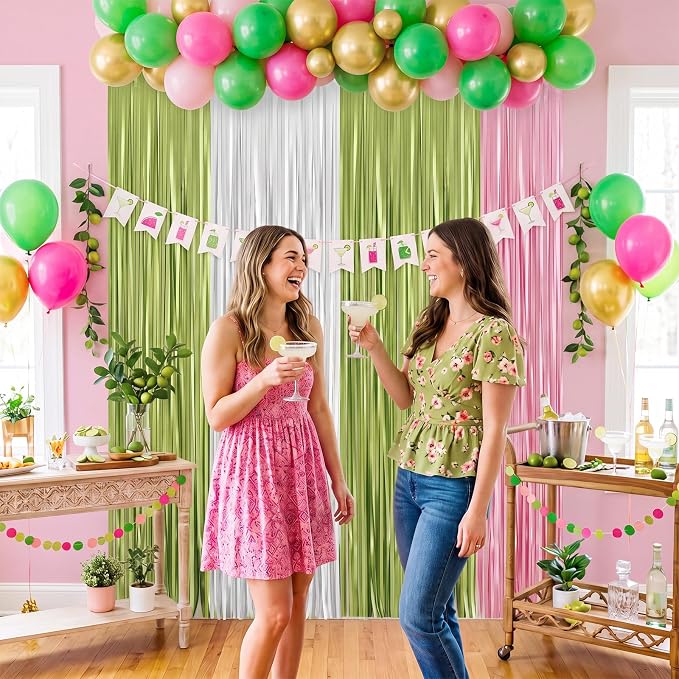 Frienda 4pcs Margarita Party Decorations 6.6ft Fringe Curtains Decorations - Image 5