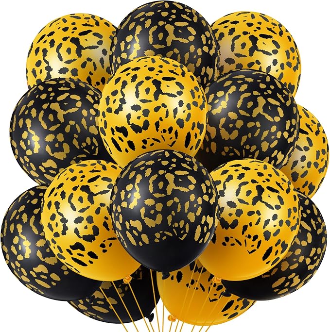 Gejoy 36 Pcs Cheetah Balloons Leopard Print Balloons 12 Inch Spots Latex by Unknown