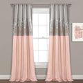 Lush Decor Night Sky Window Curtain Panel, Single 42"W x 95"L Gray & Blush by LushDecor