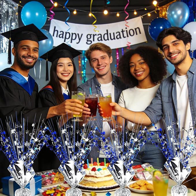 Graduation Table Centerpiece Party Decoration Foil Spray Centerpiece | Star - Image 6