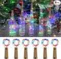 Dual Battery Pack LED Bottle Lights, 6.6ft 20led Double The Lighting Time, for Indoor and Outdoor use, for Christmas,(6 Pack, Multicolour（Dual Battery Pack）)