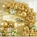 114pcs Metallic Gold Balloons Arch Kit, 18 12 10 5 inch Gold Balloons | by ZizasAry