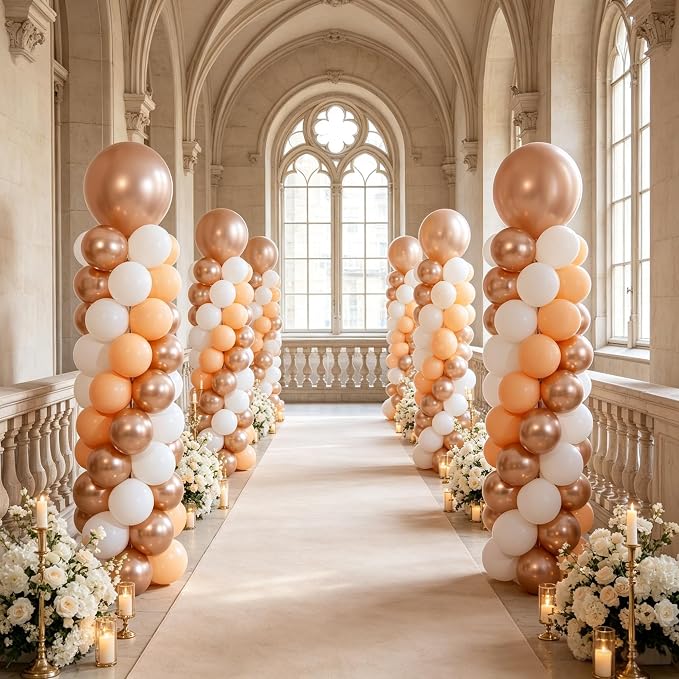 Champagne Gold Balloon Column Stand Kit 2 Sets - Image 2