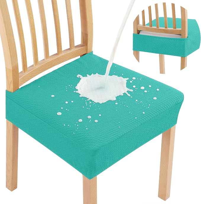 Smiry Waterproof Seat Covers for Dining Room Chairs, No Rear Covers | Stretch by Smiry