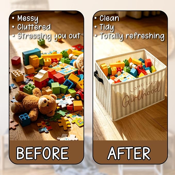 Girl Nursery Foldable Storage Bins Box - Image 6