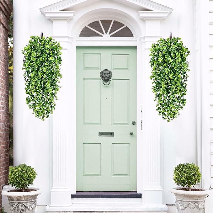 4Pcs Fake Hanging Plants 3ft Fake Plants Vines Greenery | UV Resistant Fake - Image 7
