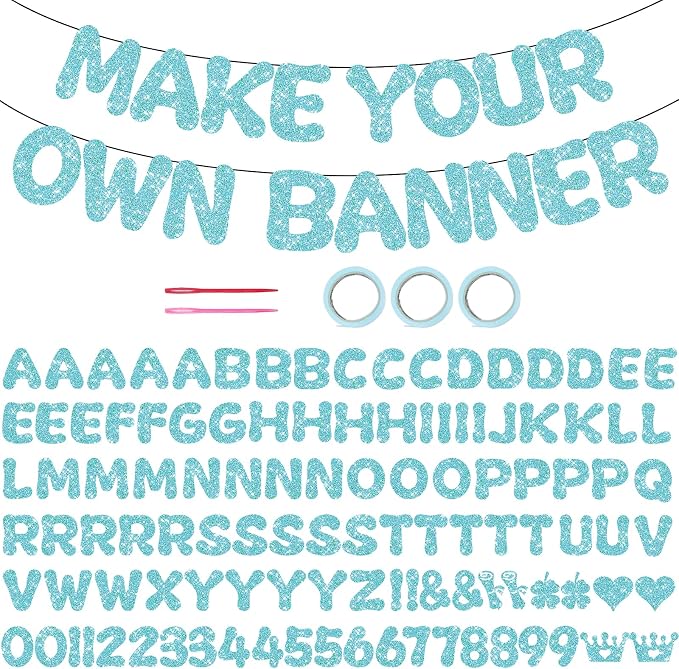 116PCS DIY Banner Customizable Birthday Banners Graduation Banner Custom Party by Unknown