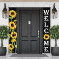 Tatuo Sunflower Welcome Hanging Banners Summer Porch Banners Flags Spring Door by Tatuo
