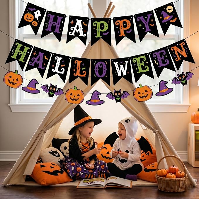 Halloween Banner Spooky Horror Bunting Garland Party Decorations - Image 5