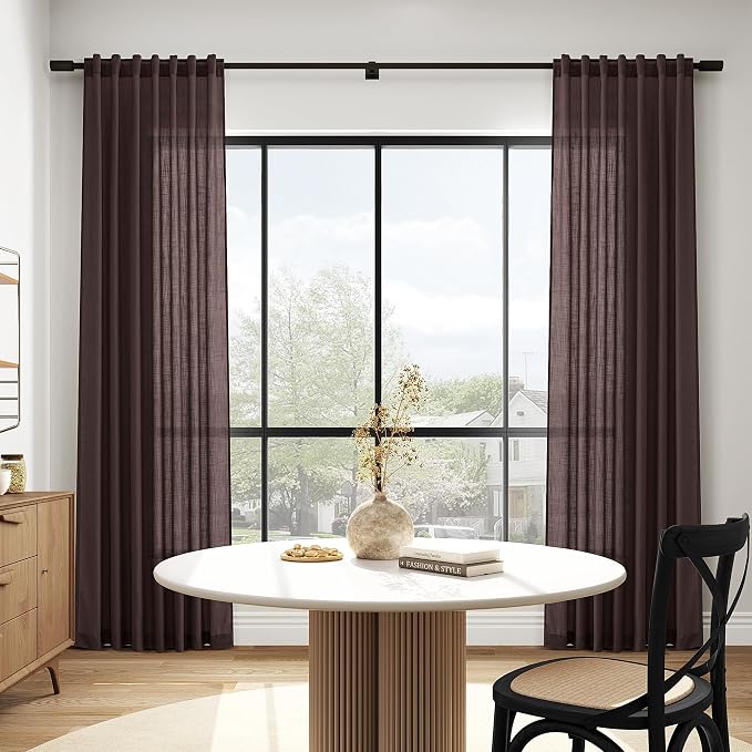Coffee Brown Curtains 72 inch Length - Image 5