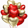 KatchOn Red and Gold Heart Balloons 18 Inch, Foil/Mylar | Helium Supported by KatchOn