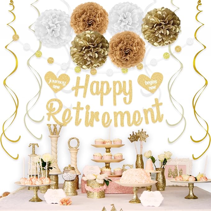KOKAR Gold Retirement Party Decorations - Image 3