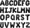 16 Inch Black Letter Balloons Mylar Foil Alphabet Letter A-Z Balloons Set by LIOZEOKUN