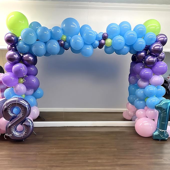 Pink Blue Purple Party Balloons - Image 7