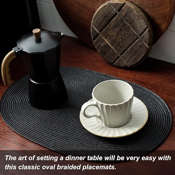 AHHFSMEI Placemats Set of 6 for Dining Table Washable Woven Non-Slip 18x12 - Image 5