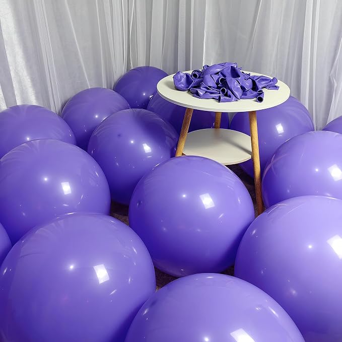 90 Pack Purple Balloons 18 inch Purple Latex Big Balloons - Image 5