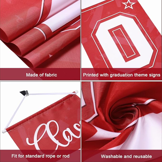 Moukeren 3 Pieces 2026 Graduation Party Decorations Graduation Porch Sign Class - Image 3