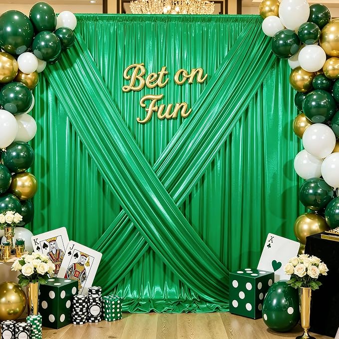 gogoparti 10x10FT Green Sequin Backdrop Curtain - Image 5