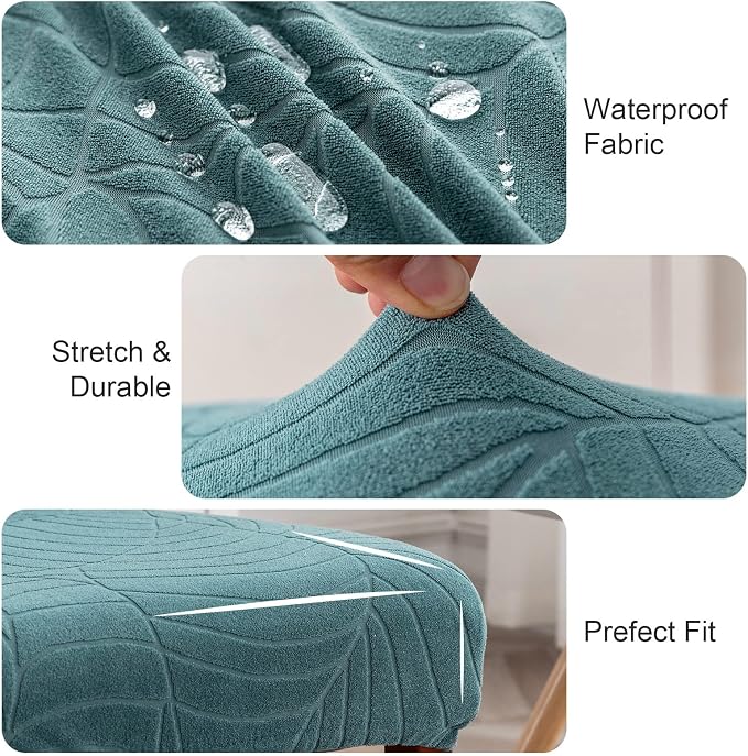 Waterproof Dining Room Chair Covers Set of 6 Slipcovers - Image 3
