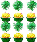 Gyufise 30Pcs Foil Firework Cupcake Toppers Sparkle Tinsel Cake Toppers Tinsel by Gyufise