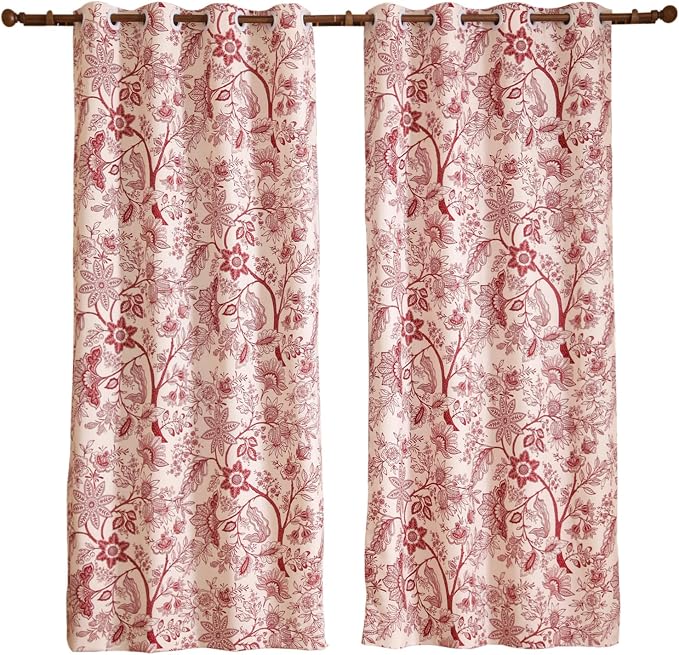 Designer Elegant Linen Printed Curtains, 2 Panels, kitchen Bedroom Living Room - Image 4