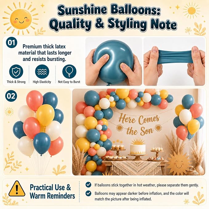 Blue Orange Yellow Balloons - Image 7