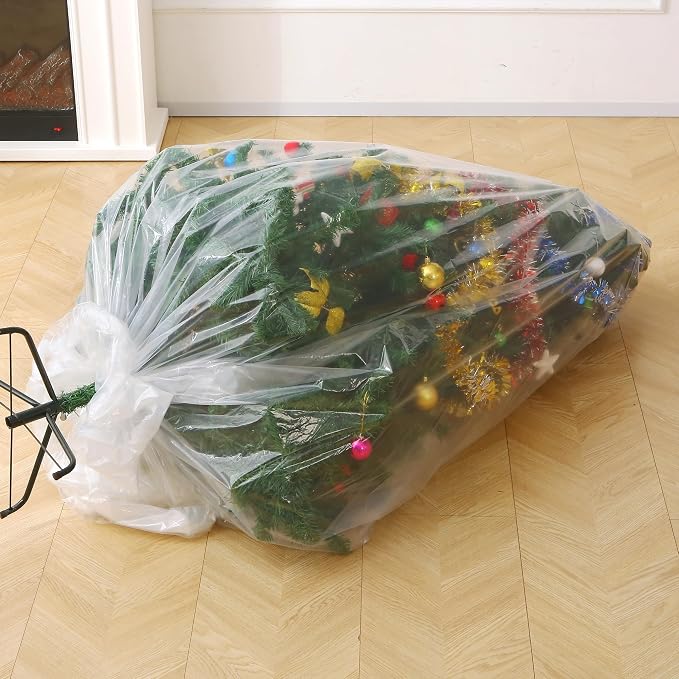 Christmas Tree Disposal Bag 9x6 ft Heavy Duty Plastic Xmas Tree Removal Bag - Image 7