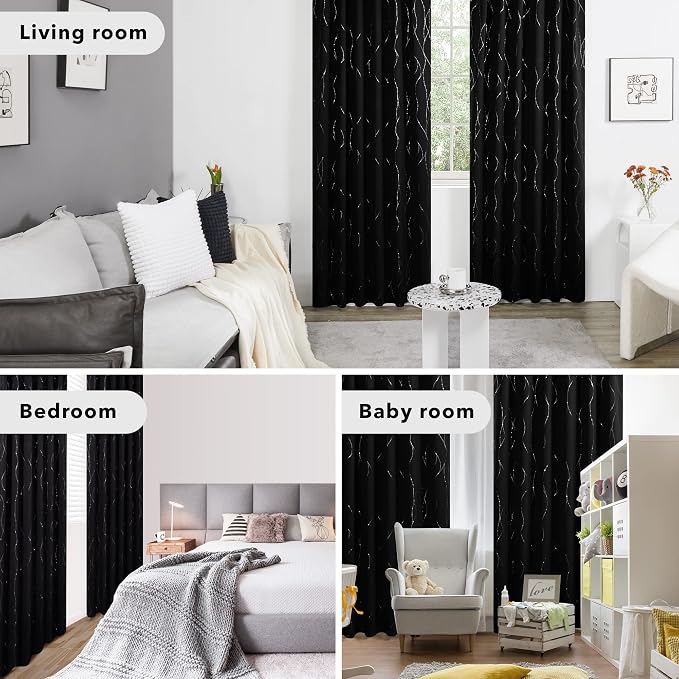 Deconovo Blackout Back Tab Curtains - Image 6