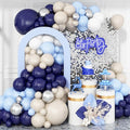 Navy Blue Silver Balloon Garland Arch Kit by BTZO