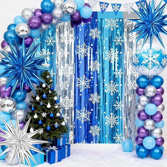 2 Packs Snowflake Foil Fringe Curtain - Image 7
