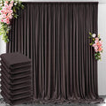 40 ft x 10 ft Wrinkle Free Brown Backdrop Curtain by Outpain