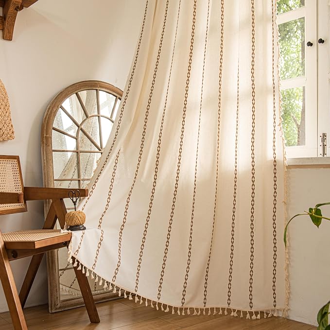 Sutuo Home Boho Farmhouse Curtains 72 Inches Long by SutuoHome