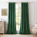 Velvet Green Grommet Blackout Curtains 108 inch Length by ModernShinyVelvetCurtains