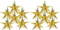 LovesTown 72PCS Gold Starburst Balloons, Foil Balloons Magic Star Spike Designs by Lovestown