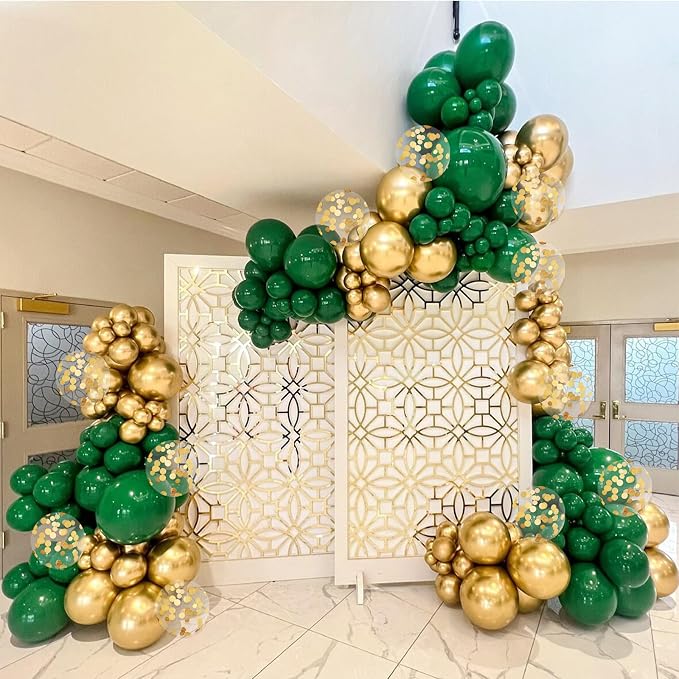 BAUANOOY Green and Gold Balloons - Image 6