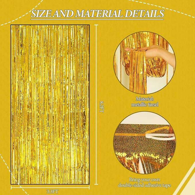 DECOCKRAT 3 Pack Foil Fringe Backdrop - Image 3