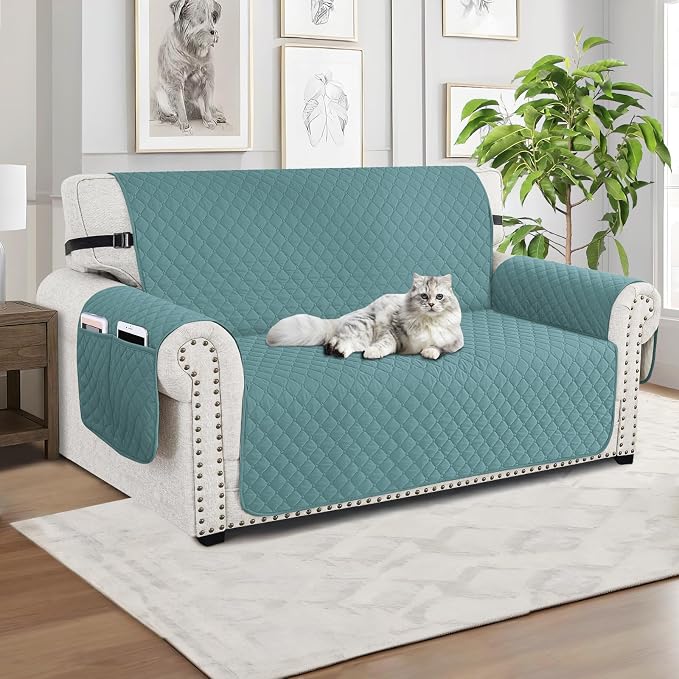 XINEAGE Waterproof Loveseat Sofa Cover, Washable Slipcover 2 Seater Couch Cover - Image 2
