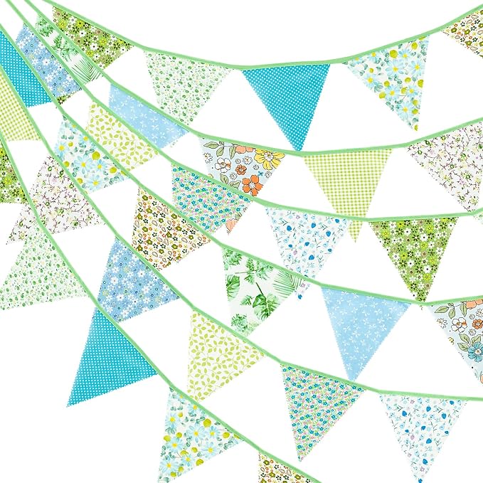 G2PLUS 39Ft Triangle Bunting Banner, Garden Party, Spring Picnic, Baby Shower by G2PLUS