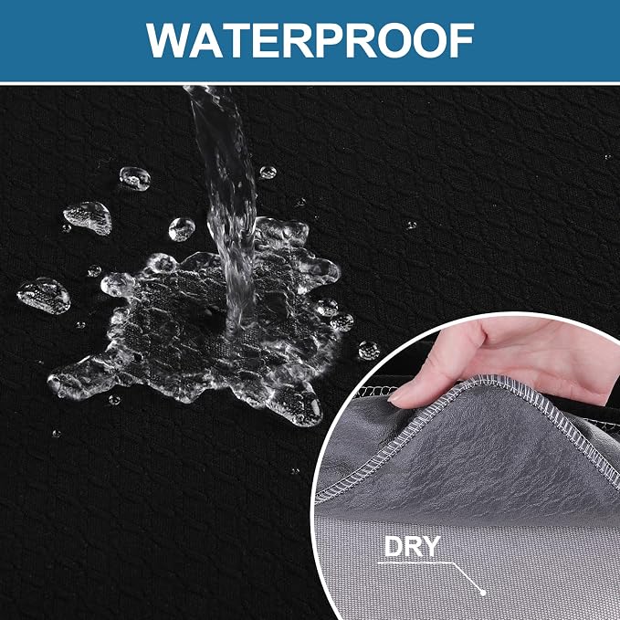 Smiry Waterproof Seat Covers for Dining Room Chairs, No Rear Covers | Stretch - Image 3