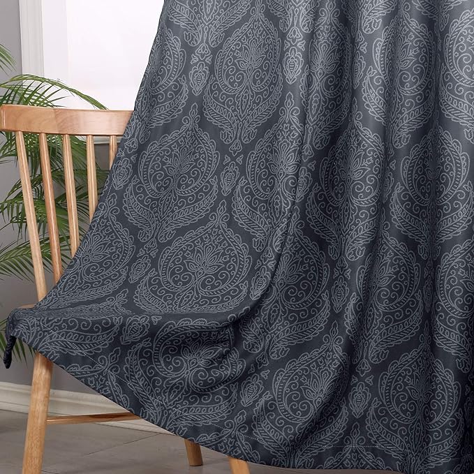 DWCN Grey Blackout Curtains - Image 3