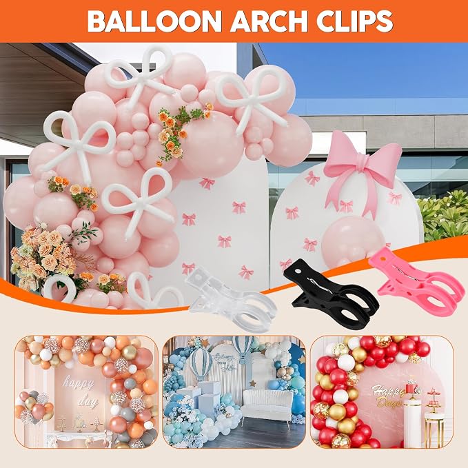 10 Pack Clear Balloon Arch Clips, 3 1/2 x 1 x 1 4/5 Inch balloon arch clamps - Image 7