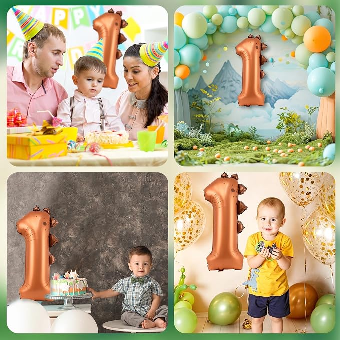 Dinosaur Number 1 Balloon, 30 Inch Birthday Party Decorations - Image 7