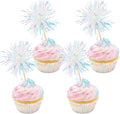 30 PCS Foil Firework Cupcake Toppers Happy Birthday Cupcake Toppers Sparkle by ZHUOWEISM
